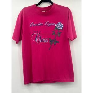 Vintage Loretta Lynn 1988 A Touch of Class Rose Graphic Tee Jerzees USA Size M